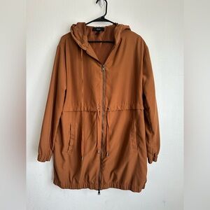 Forever 21 Rust Brown Hooded Utility Jacket